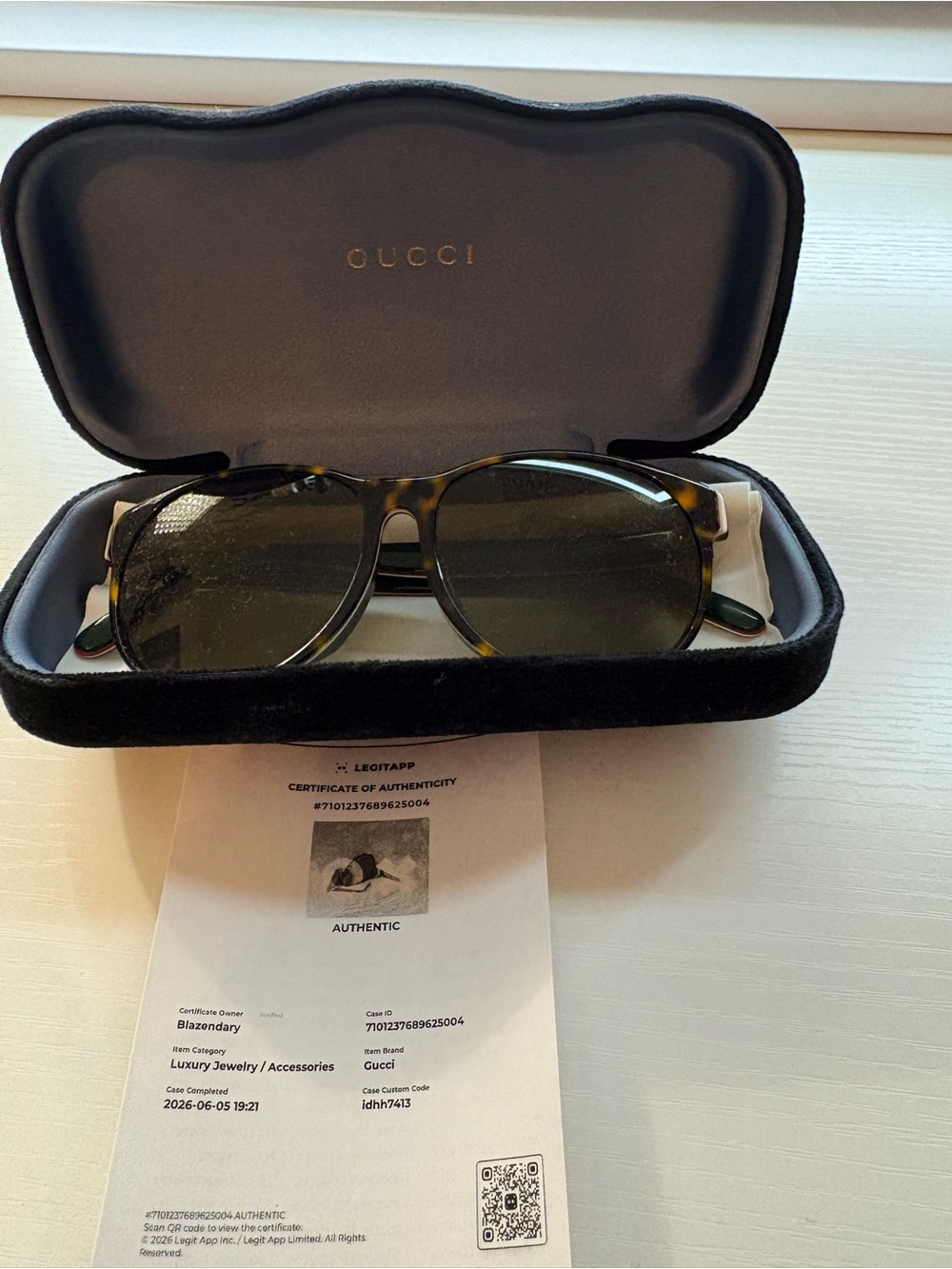Gucci tortoise Sunglasses - Green Lenses